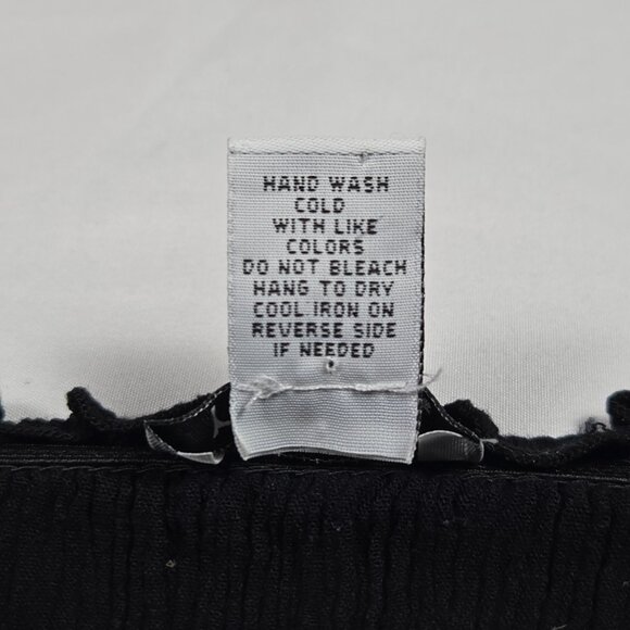 Rue21 Black Ruched Long Sleeve Top Womens Sz L Boho Peasant Cottagecore Romantic - Picture 10 of 14